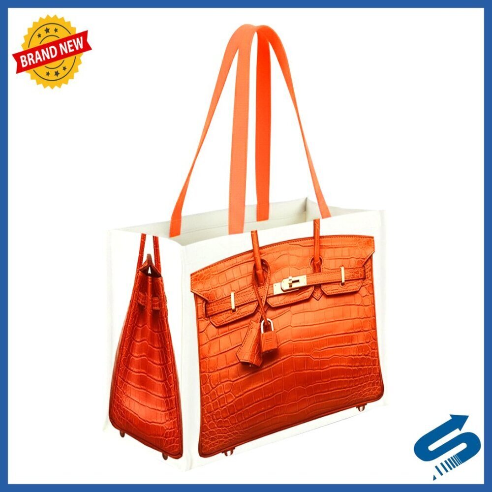 Canvas Tote Foldable Everyday Carryall Chic Spacious Luxury-Inspired Print